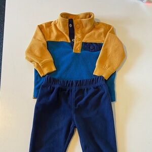 Carter's Yellow and Blue Fleece Baby Outfit